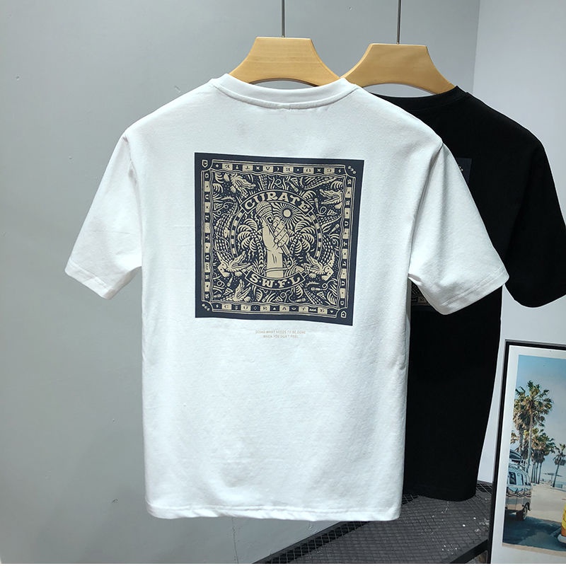 Áo Thun Tay Ngắn Chất Liệu 100% Cotton Thoáng Khí Thấm Hút Mồ Hôi Phong Cách Hàn Quốc Cho Nam