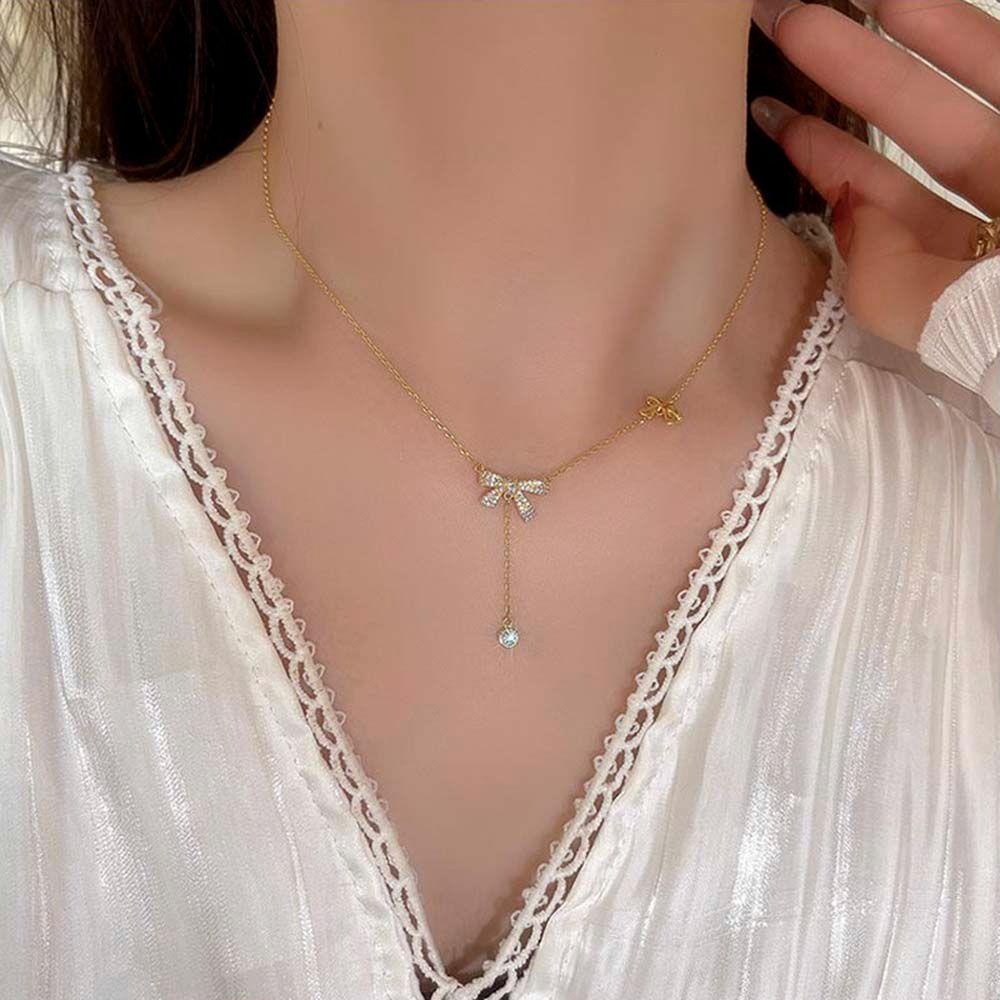 Vòng Cổ Choker Mặt Nơ VANES1 Thời Trang Hàn Quốc Có Thể Điều Chỉnh