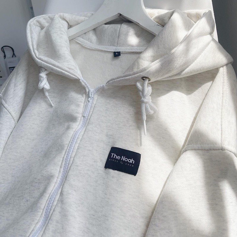 Khoác Nỉ Hoodie Logo Ngực nam Nữ Mũ 2 Lớp Dáng Rộng form To Unisex