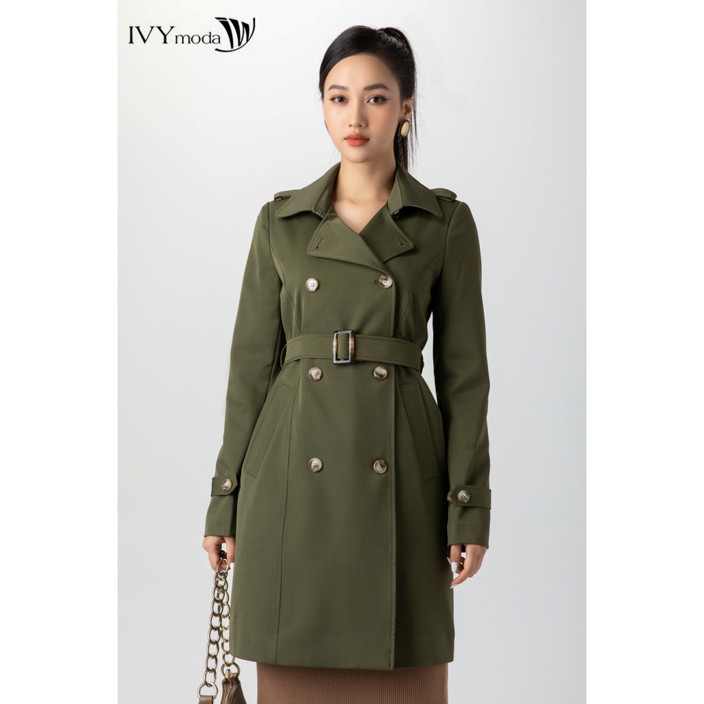 Áo Trench coat nữ dáng dài IVY moda MS 71M7031
