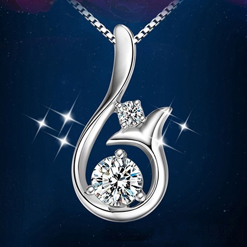 Mặt dây chuyền hợp kim đính đá hình tiên cá xinh xắn độc đáo