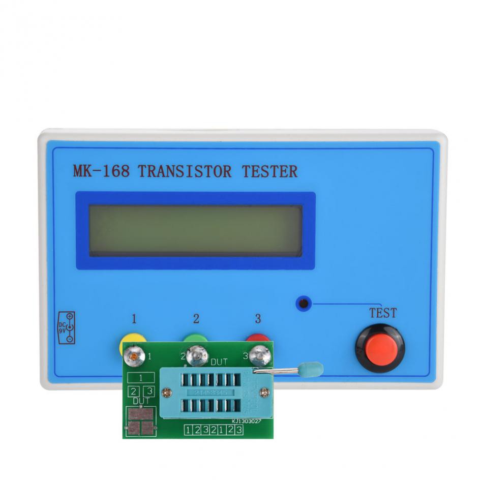 Transistor Tester Diode Triode Điện trở Điện dung ESR RLC NPN PNP MOS Máy đo thành phần MK-168