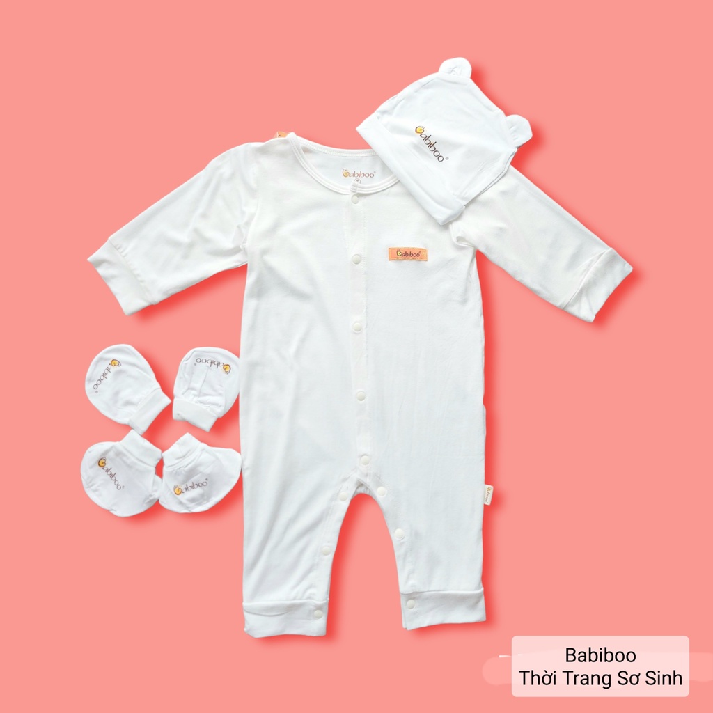 Set sơ sinh Babiboo siêu cưng cho bé vải visco mềm mịn