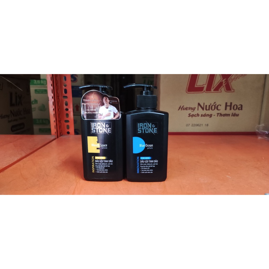 Dầu gội đầu tinh dầu IRON&STONE Innovation hương Blue Ocean dành cho nam 180g