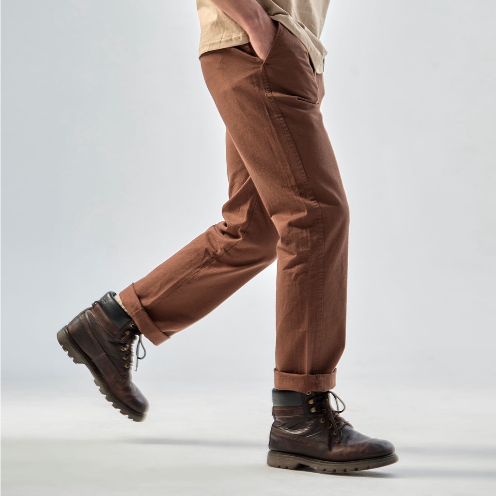 Quần Kaki trơn basic ống suông - OLDERISTER