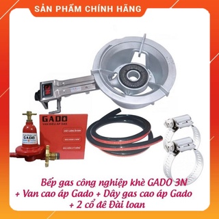 Bếp Ga Công Nghiệp- Bếp Khè Gado 3N- Kèm Van Dây -Chính Hãng- Bảo Hành 24 Tháng