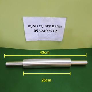 Cán bột inox có trục xoay 43cm
