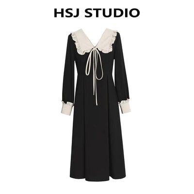 Váy tiểu thư cổ pha nơ nhỏ xinh xắn