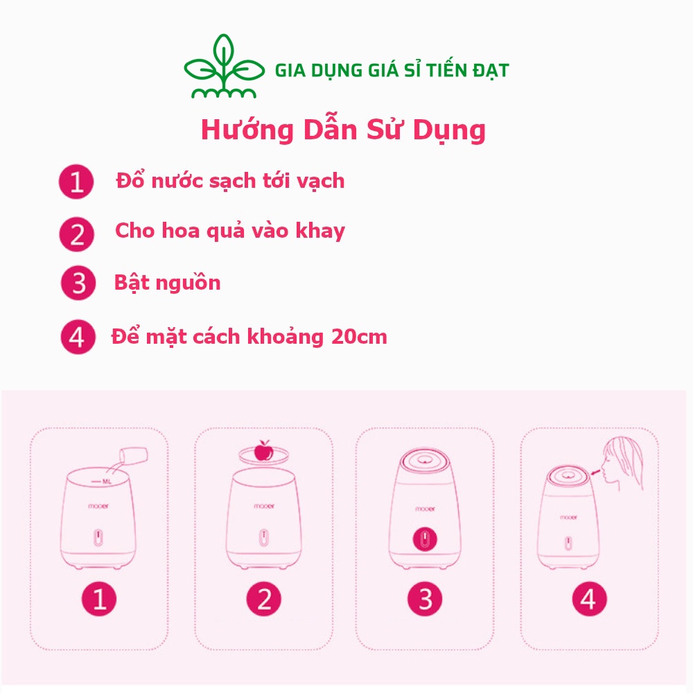 Máy xông mặt Maoer - máy phun sương tạo ẩm xông hơi hoa quả tươi thảo dược tại nhà