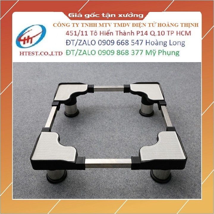 Chân kê tủ lạnh máy giặt đa năng 48cm đến 60cm INOX dày 1mm Hàng Chính Hãng