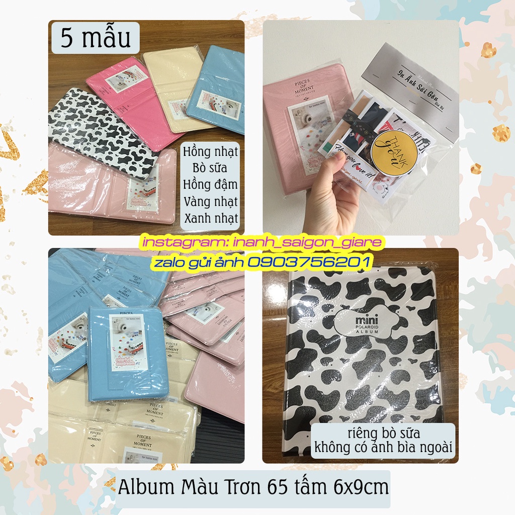 COMBO ALBUM ẢNH - MUA ALBUM TẶNG KÈM IN 65 ẢNH - album 6x9cm