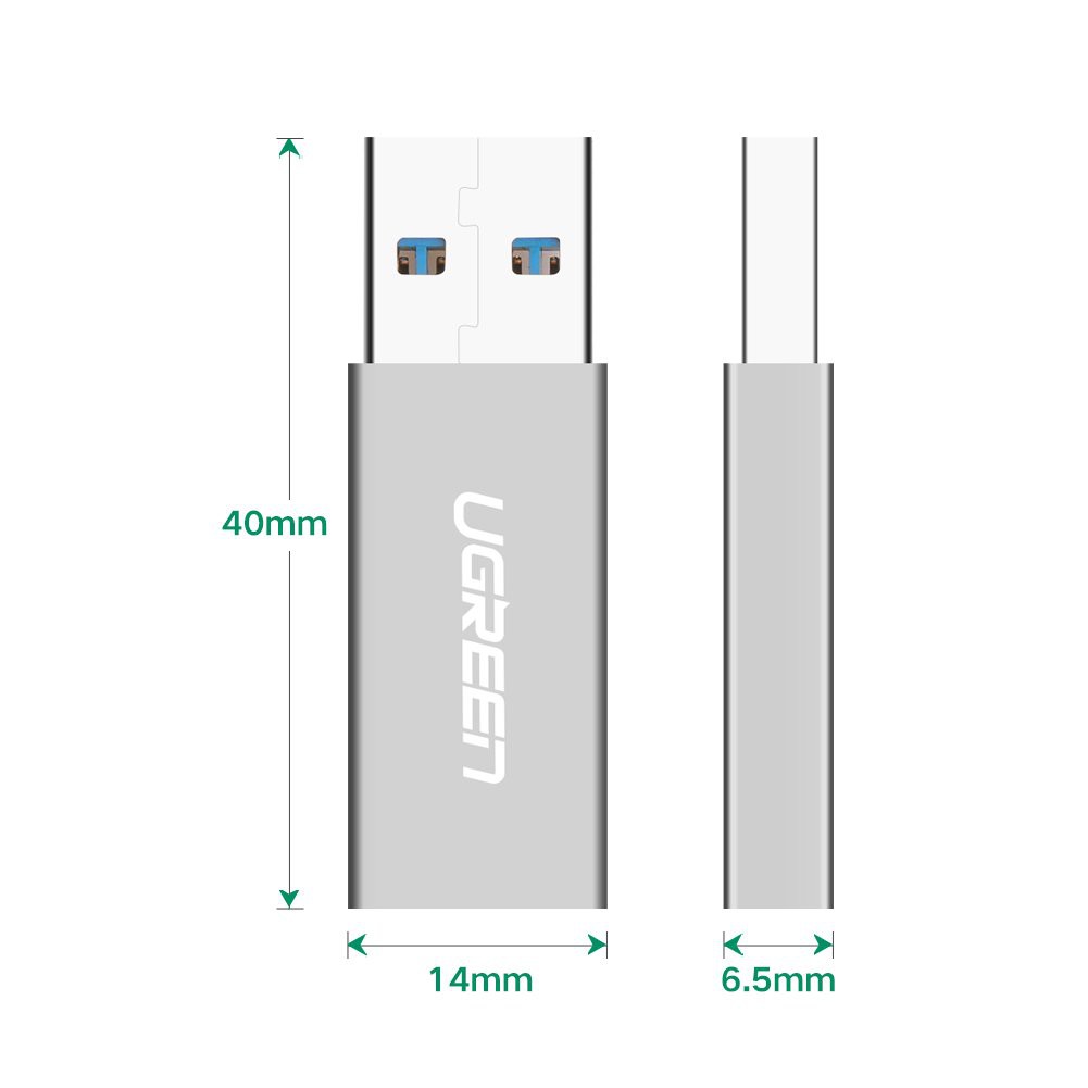 Đầu nối USB Type-C sang USB 3.0 cao cấp Ugreen 30705