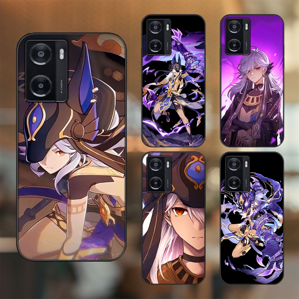 Ốp lưng Oppo A57 4G viền đen in hình Cyno Genshin Impact