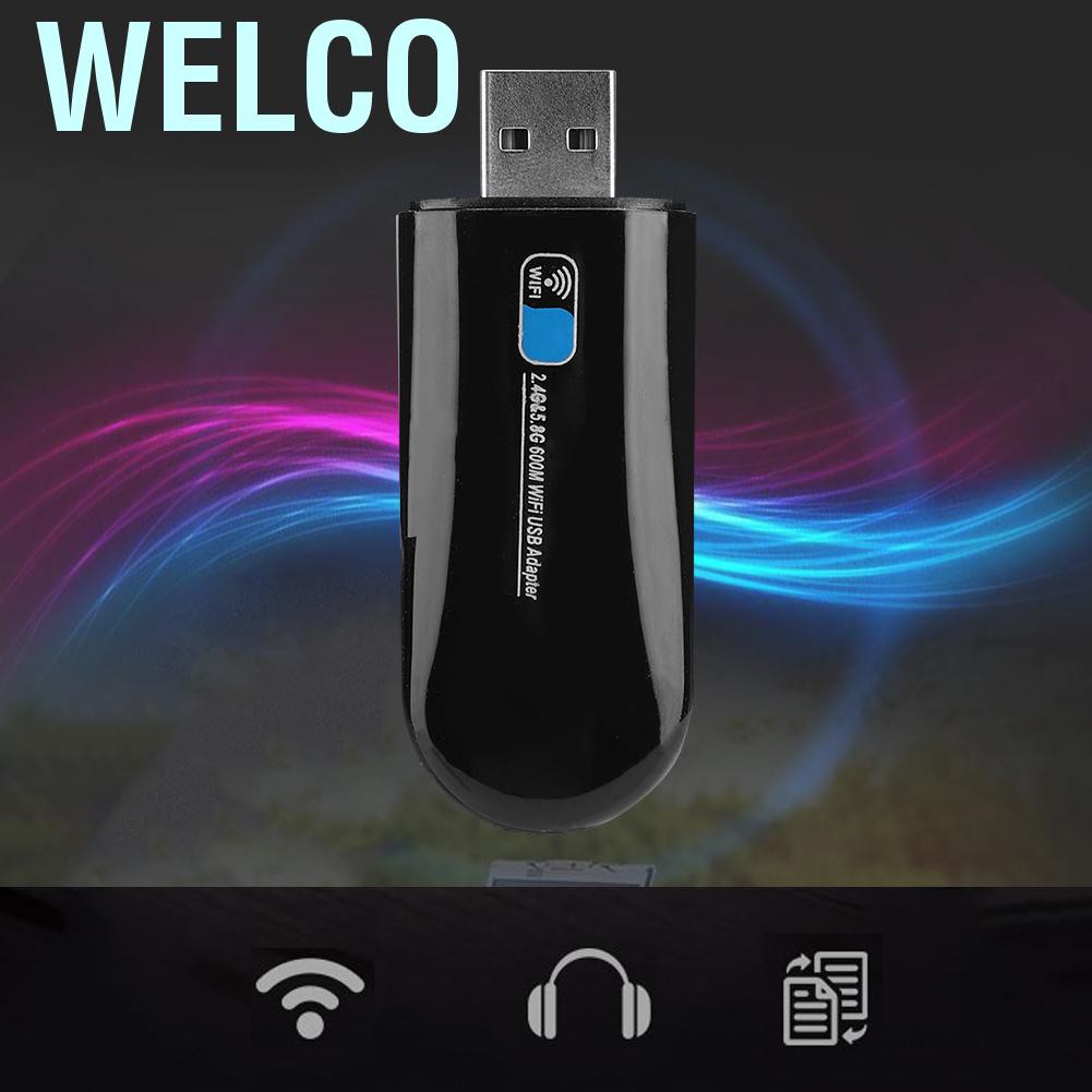 Welco W67S USB Network Card Wireless WIFI Adapter Compatible with Bluetooth 4.0 for Computer Connection