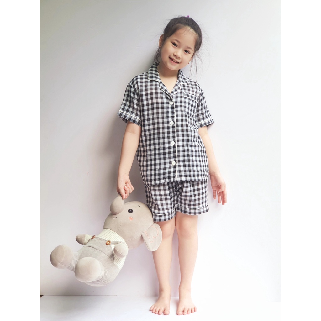 Pyjama xô Hàn Bee Mon Caro 4 màu cho Bé và Mẹ