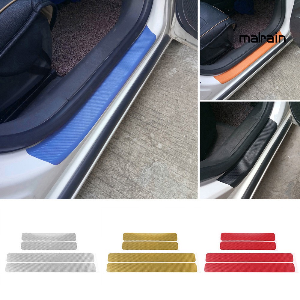 【VIP】Universal Carbon Fiber Anti-Scratch Car Door Sill Protective Sticker Pad Decor