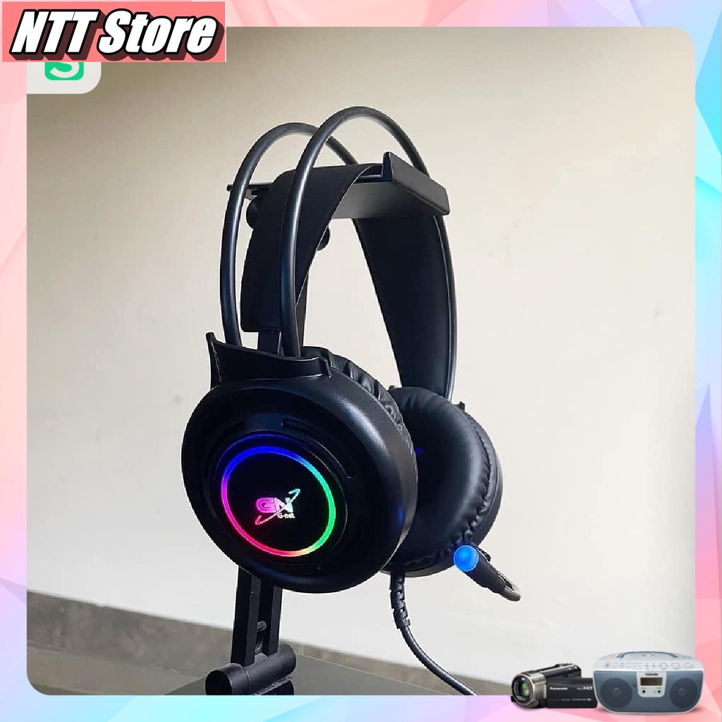Tai Nghe Gaming Có Dây Chụp Tai Có Mic GNET GH3 Đèn LED 7 Màu - Tai Nghe Nhạc Máy Vi Tính PC Laptop Game Thủ