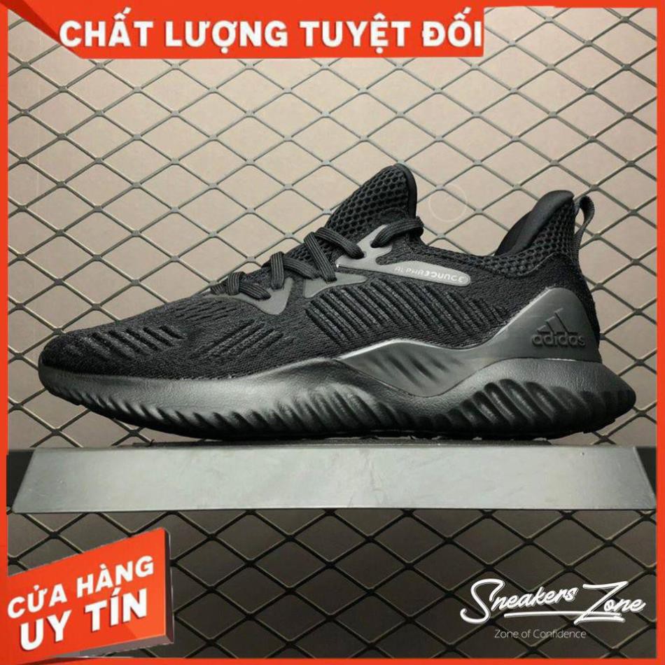 (FREE SHIP + HỘP + QUÀ) Giày thể thao sneaker nam nữ ALPHABOUNCE Beyond 2018 full đen siêu đẹp cho nam và nữ