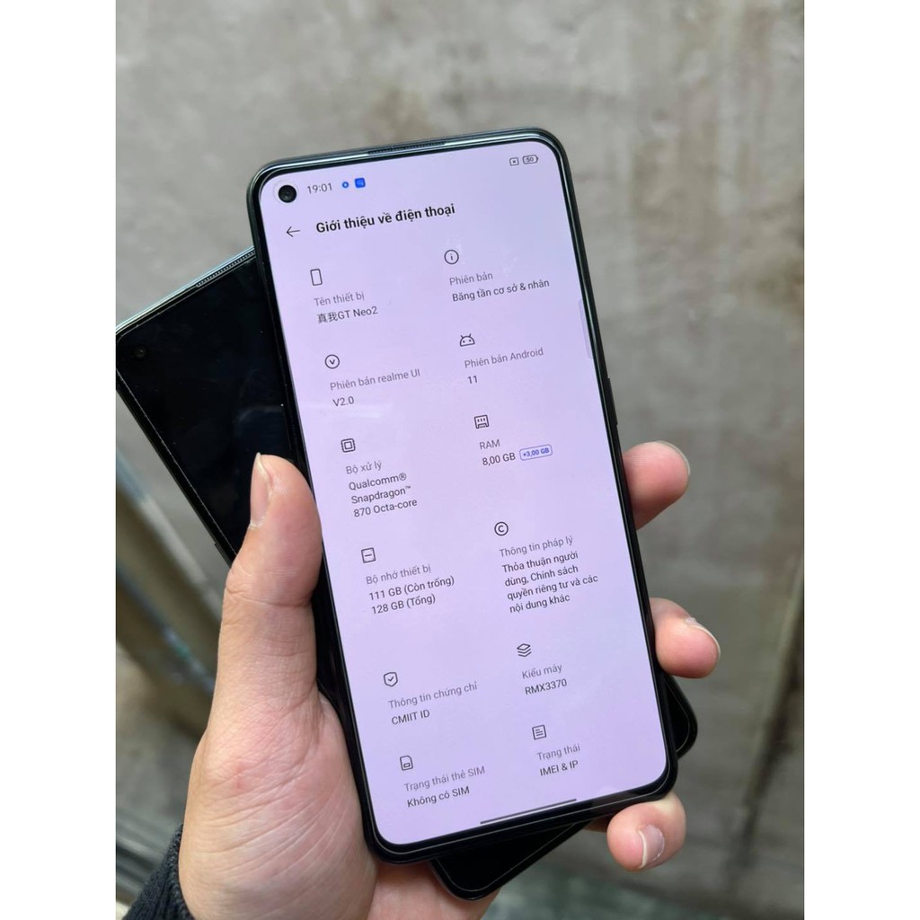 Điện thoại Realme GT NEO 2 8/128GB Snapdragon 870 5G Pin 5000 Sạc nhanh 65W  -Fullbox Likenew - Tặng ốp lưng, cường lực