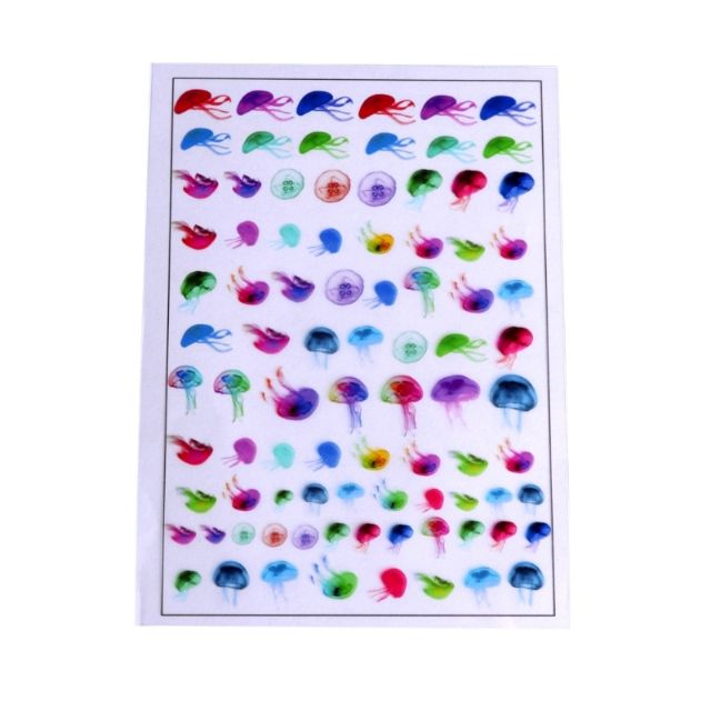 Bộ 3 miếng dán decal sticker sứa nhiều mẫu.