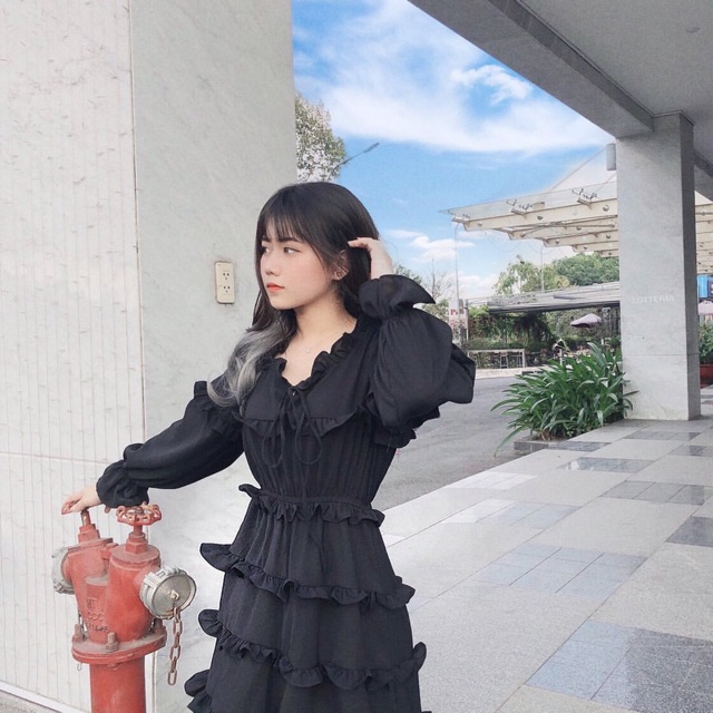 (SẴN-CLIP THẬT) Đầm babydoll tay dài | BigBuy360 - bigbuy360.vn