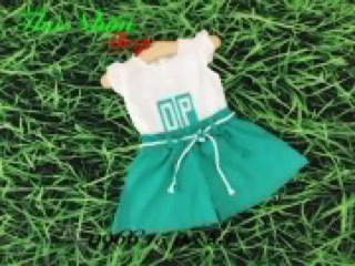 Set bộ quần đùi cho bé gái dây cột 