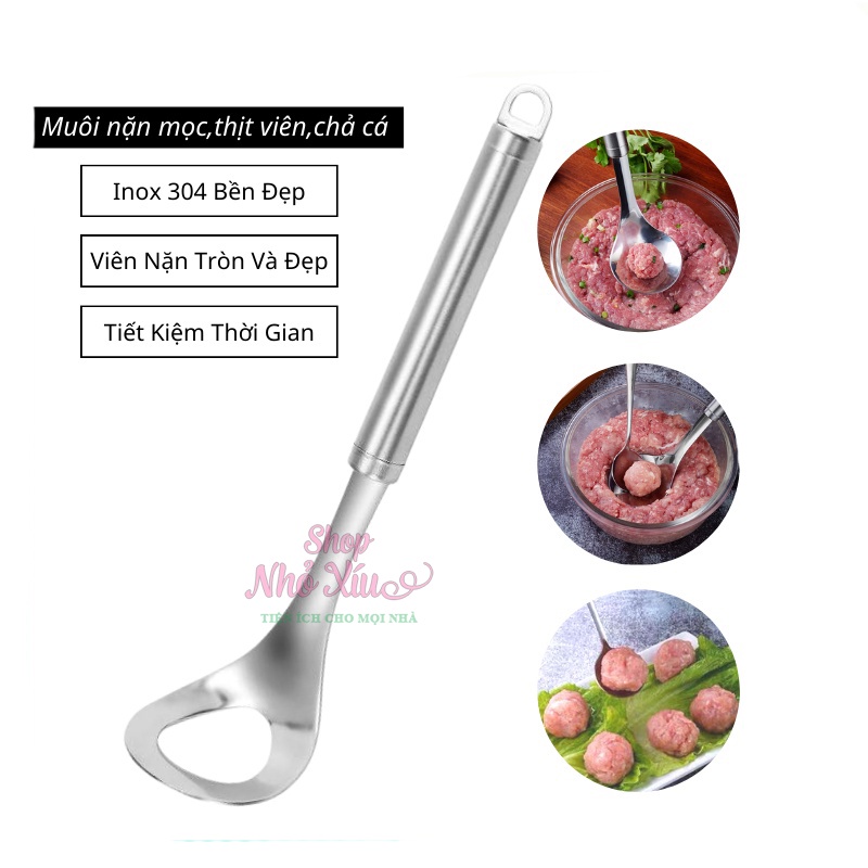 Dụng cụ làm thịt viên, chả viên, nặn mọc - Thìa làm viên thịt