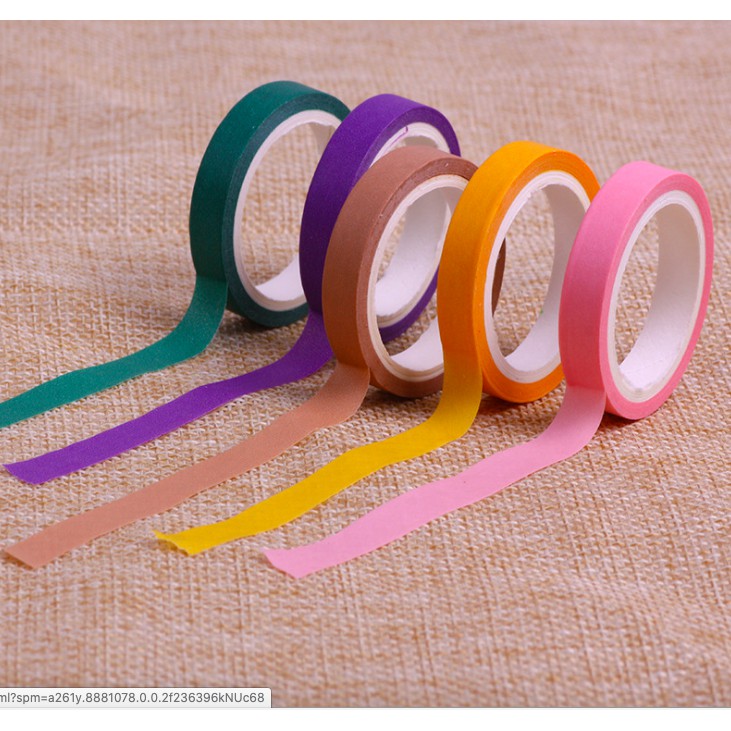 Z0608 Băng Keo Cầu Vồng Trang Trí Diy, Washi Tape Dài 4 Mét Bukao