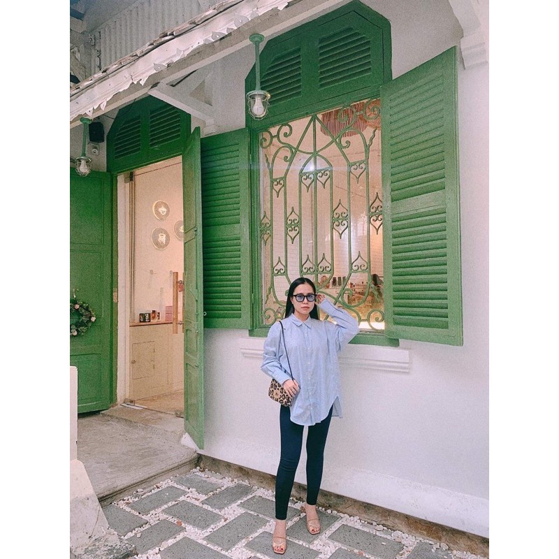 Áo Sơ Mi Vạt Bầu Tay Dài Xẻ Hông F21