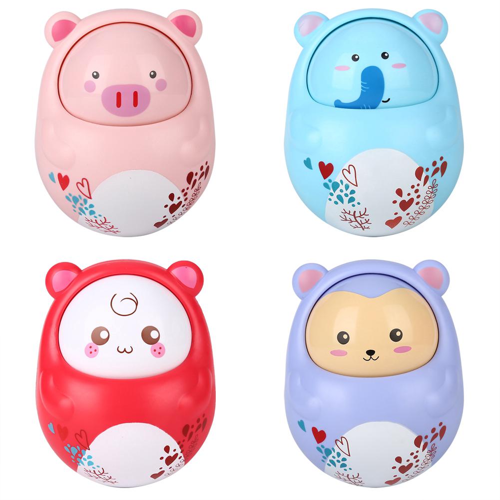 Goonshopping Baby Rattles Nodding Tumbler Doll Bell Toys Infant Kids Cute Cartoon Animal Rattle Toys 0-12 Month Baby Tum