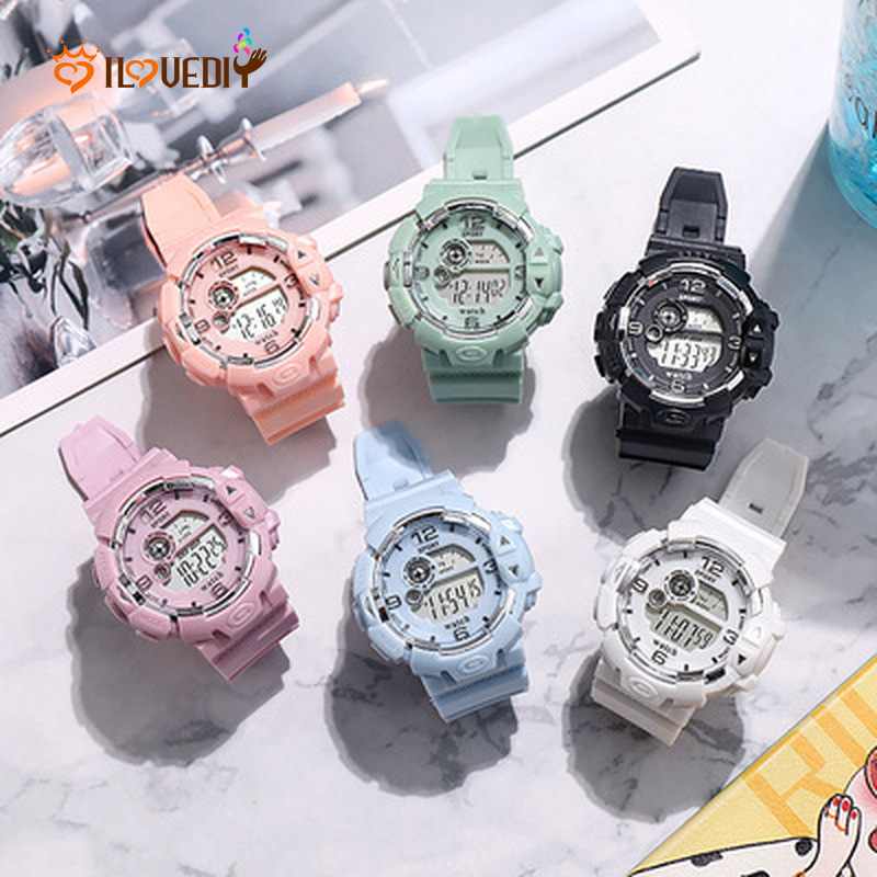 [Kids small fresh ins wind luminous Digital Watch] [Children Waterproof Sport Electrical LED Watches] [Perfect Gifts Wristwatch For Student Boys &amp; Girls]