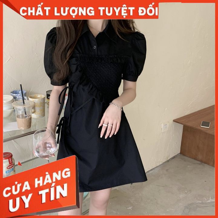 Đầm đen huyền bí cho các nàng thơ 2021 với thiết kế đầm ngắn trẻ trung