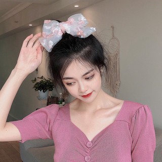 Kẹp Tóc Nơ Bản To Ren Thuê Hoa