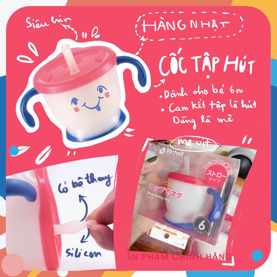 Cốc tập uống 3 giai đoạn Richell Nhật