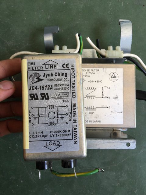 Lọc nhiễu noise filter 250v cho thiết bị âm thanh, máy tính , cnc, điện gia dụng...