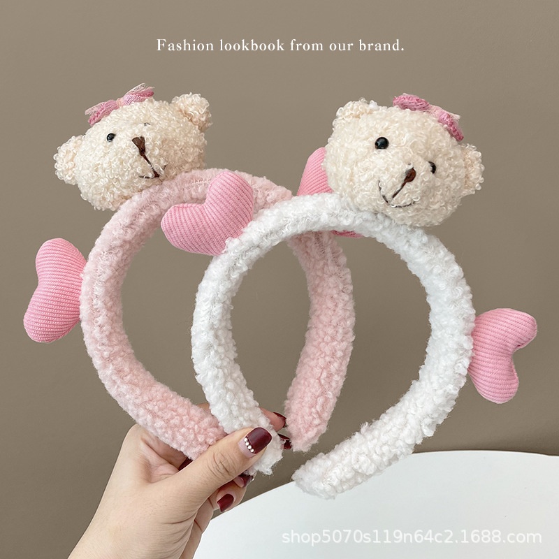 Băng Đô Cài Tóc Rửa Mặt Hình Gấu / Thỏ Dễ Thương Cho Nữ