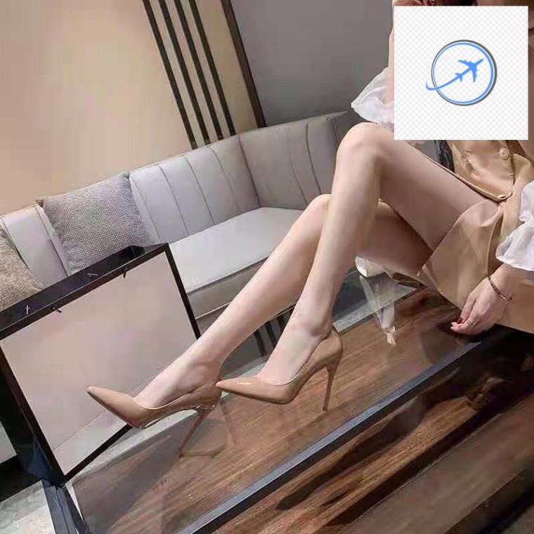 Giày cao gót màu nude mũi nhọn gót từ 7 đến 10 phân C25