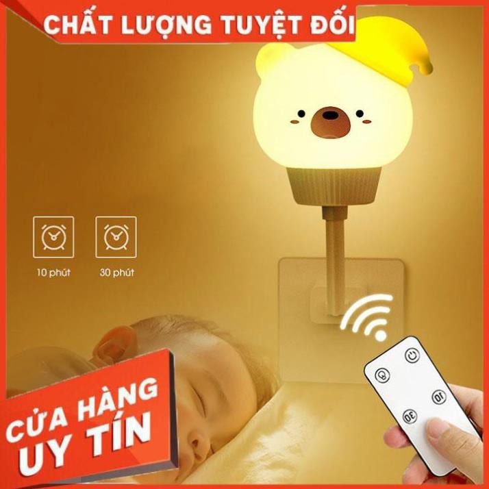 [Loại 1 tốt nhất] Đèn ngủ cảm ứng chạm tay, đèn ngủ cute có điều khiển từ xa cổng cắm USB