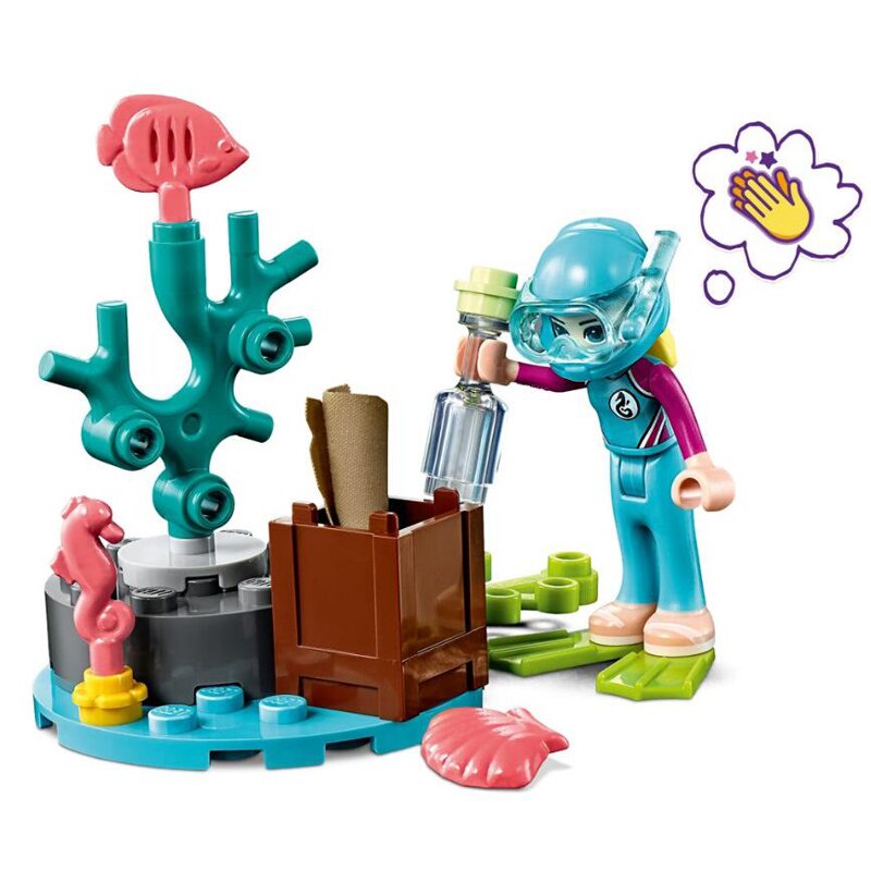 Đồ chơi Lắp ráp Mô hình Friends Bela 11371 Compatible 41378 Dolphins Rescue Mission 380pcs
