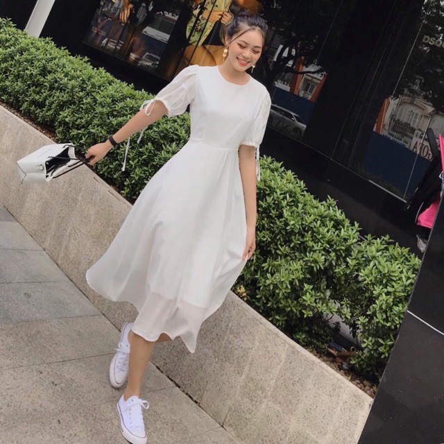 Váy Đầm Maxi trắng form dài v3 Neppy Fashion