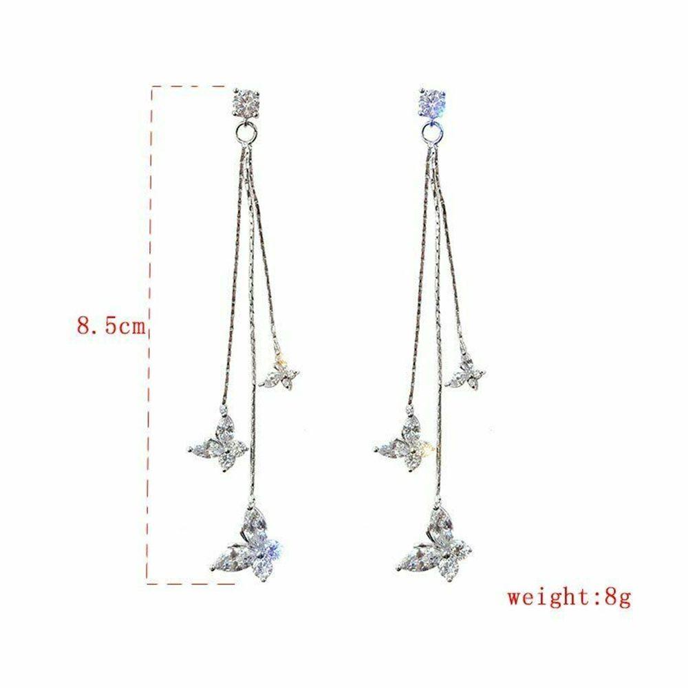 EUTUS 1 Đôi Bông Tai Pha Lê Hình Giọt Nước