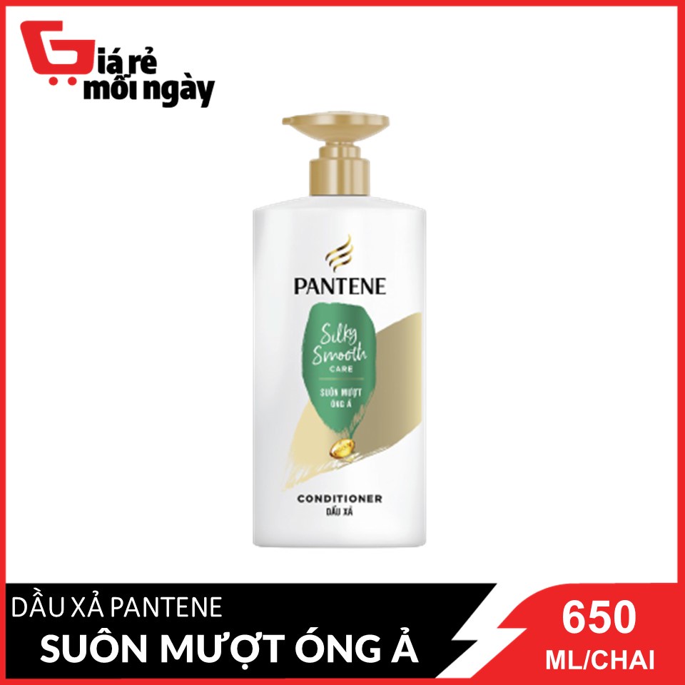 [Mẫu mới 2021] Dầu xả Pantene Mượt mà óng ả 650ml