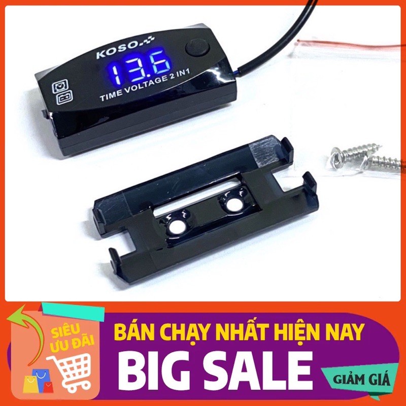Đồng hồ báo Volt KOSO 2 chức năng