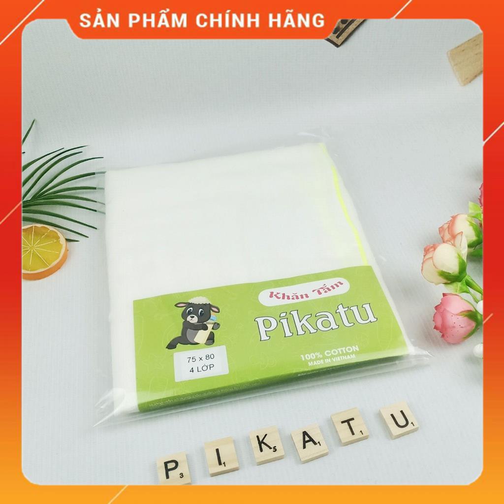 Khăn tắm gạc sơ sinh cho bé Pikatu 4 lớp 75x80