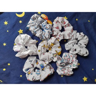 Scrunchies buộc cột tóc họa tiết hoạt hình ngộ nghĩnh