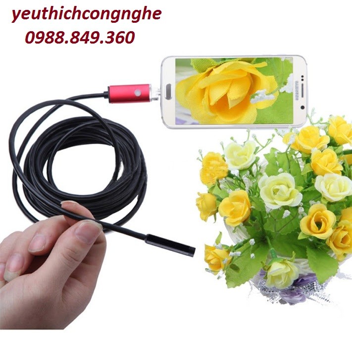 Camera nội soi chống nước độ nét cao HD720p 2in1- dài 2m