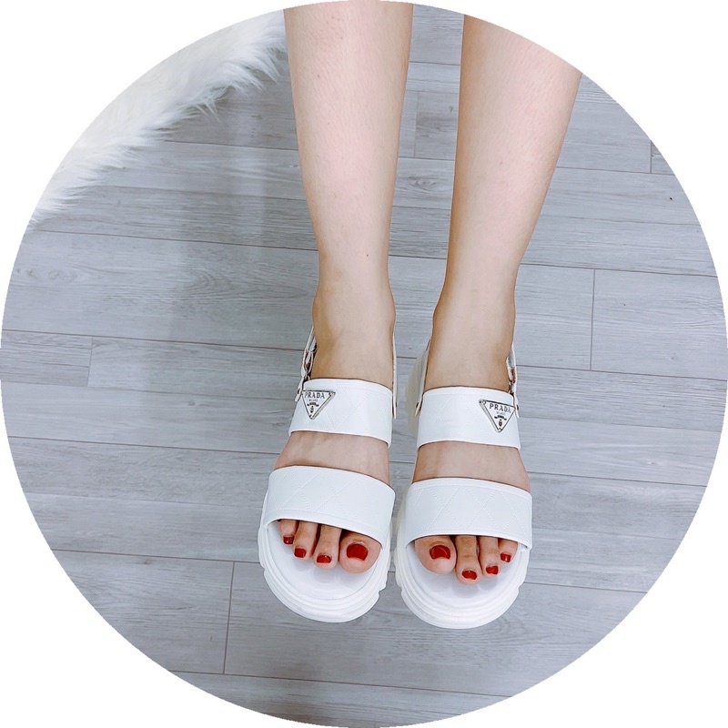 Dép sandal 2 quai Praa,da đế cao 4p siêu nhẹ hàng đẹp