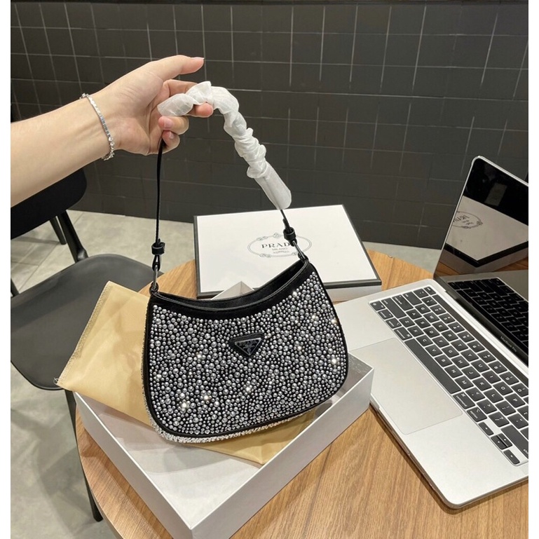 Túi #prada đính đá quảng châu fulbox có hộp ( Cam kết y hình )