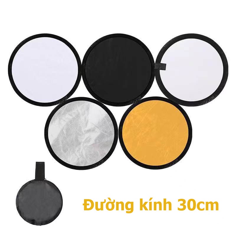 [Phụ Kiện Chụp Ảnh] Tấm hắt sáng 5 trong 1 nhiều kích thước (30cm - 60cm - 80cm - 110cm)