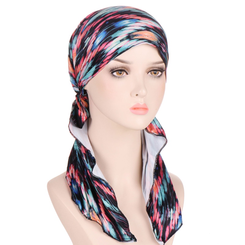 Mũ Trùm Đầu Co Giãn Thiết Kế Đuôi Dài Phong Cách Hồi Giáo